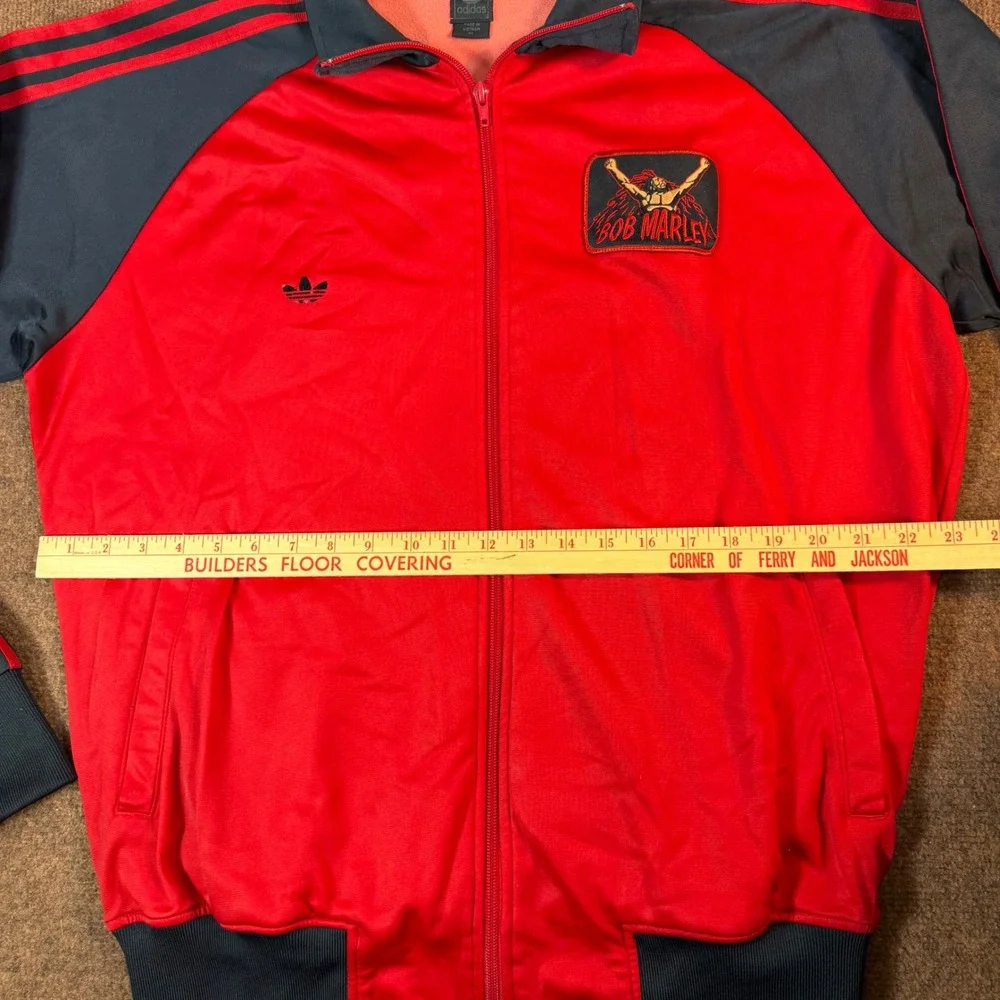 Adidas Bob Marley Zimbabwe Track Jacket Mens XL Red Black Full Zip 024202 938005